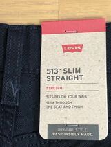 Levi's 513 SLIM STRAIGHT BLACK JET W31 L32_画像7