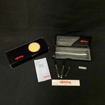 FBe447A06 rotring ロットリング 万年筆 GmbH・D-22510 FP シルバーカラー ドイツ製 ケース付き_画像1