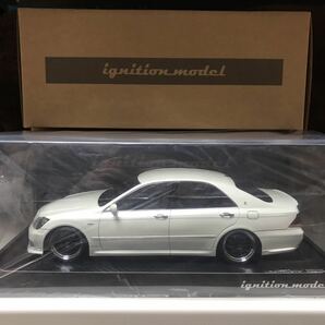 ignition Model イグニッションモデル IG1492 1/18 GRS18系 Toyota Crown Athlete 後期 Pearl White BBS LM Wheel クラウンアスリート 真珠の画像3