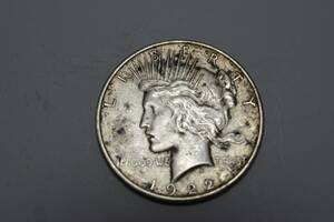 （１４８－C）阿波コイン　アメリカ　１D銀　1922年　２６．７ｇ　佳品ー並品クラス