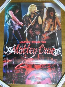 当時物 モトリー・クルー ポスター 51.5cm×72.5 Motley Crue Japan Tour 90’非売品 