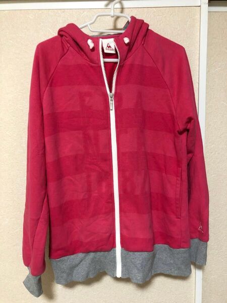 【訳あり】ルコック スポルティフ le coq sportif レディース ジップアップパーカー Oサイズ