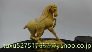馬の置物 干支 馬 動物 置物 彫刻 天然の木 彫刻 工芸品　装飾品