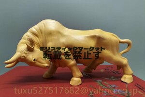 極上品 動物 牛 置物 彫刻工芸品 細工精彫 超絶技巧