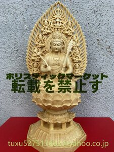 新作 仏教美術 木彫仏像 虚空蔵菩薩 精彫造像 仏教工芸品 高さ29cm