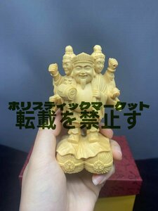 大黒木彫 大黒 置物 七福神 大黒天 金招き 仏教工芸品 供養品 精密細工 木彫仏像