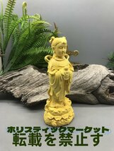 新作 総柘植材 彫刻 少女 人物 女性 八歳龍女 彫刻工芸品 置物 精彫造像 高品質 職人手作り_画像3