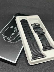 Apple Watch Bandナイロンバンド ブラック 42〜45mm＊箱付　 アップルウォッチ