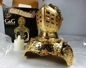 n144 ☆希少 未使用【昭和レトロ】NIKKA WHISKY/ニッカ Gold Knights G&G ボトルディスプレイ 騎士 ゴールド 当時物/長期保管品☆