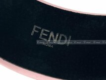 J748.. FENDI フェンディ カチューシャ 子供 ヘッドドレス ヘアアクセサリ ヘアバンド ファブリック ロゴ イタリア製 新品 ★ ピンク._画像7