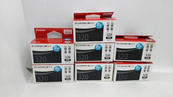 ●Canon キャノン 純正インクカートリッジ BCI-320PGBK2P ブラック 7個セット 期限切れ 未使用