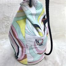 美品 希少 エミリオプッチ パイル リュック バックパック ショルダーバッグ EMILIO PUCCI_画像3