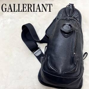 美品 GALLERIANT ボディバッグ ショルダーバッグ スリリングバッグ ガレリアント オールレザー