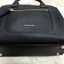 極美品 Paul Smith 2way ブラックフォーマル ハンドバッグ ロゴ ポールスミス _画像5