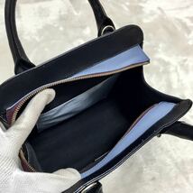 極美品 Paul Smith 2way ブラックフォーマル ハンドバッグ ロゴ ポールスミス _画像9