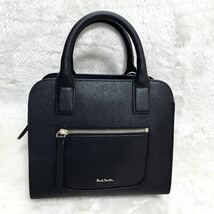 極美品 Paul Smith 2way ブラックフォーマル ハンドバッグ ロゴ ポールスミス _画像2