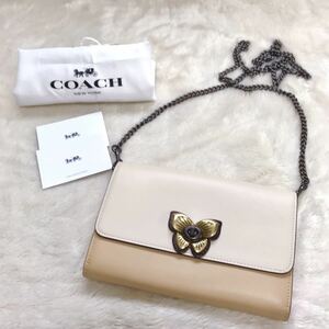 美品 COACH マーロウ チェーン 2way ショルダーバッグ ポシェット コーチ