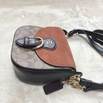 COACH コーチ ショルダーバッグ 2wayクレオ ブラウン レザー スエード_画像4