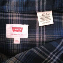 LEVI’S リーバイス 長袖シャツ ロゴ入り胸ポケット ネイビー 他 チェック 大きいサイズ メンズ XXLサイズ_画像4