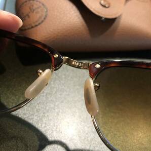 １円 Ray-Ban レイバン サングラス CLUBMASTER クラブマスター RB3016 サイズ51□21 145 べっ甲 FKの画像3