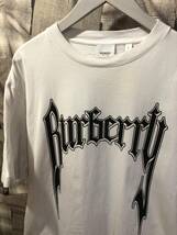 Burberry バーバリー gothic logo print T-shirt ロゴTシャツ サイズS ホワイト　FK_画像3