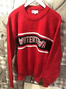 古着 USA製 wear・a・knit ニット セーター WATERTOWN サイズXL レッド　FK