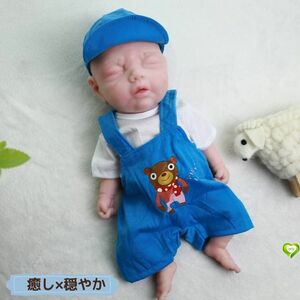 【癒し×穏やか】リボーンドール リアルな赤ちゃん ベイビー ボーイ 男の子 フルシリコン 柔らかい 新生児 セット付き 癒し 可愛い R1