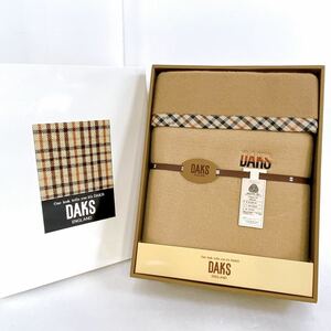 ☆未使用/保管品☆ DAKS ENGLAND 日本製 ウール/毛100％ 純毛毛布 140×200㎝ シングルサイズ ウール毛布(カラー：ベージュ)