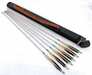 弓道 アルミ製 弓矢 6本セット(約97.8㎝)矢筒付き 弓道道具 武道具