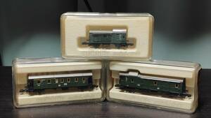 meruk Lynn Mini Club #8750/#8752/#8609 DB Germany National Railways two axis passenger car 3 both set Z gauge 