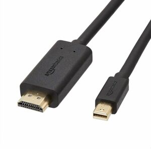 Amazonベーシック Mini DisplayPort - HDMI 変換ケーブル タブレット用 1.8m ブラック