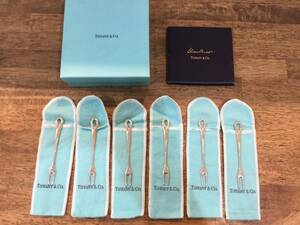 2402040 ティファニー TIFFANY＆Co. デザートフォーク 6本セット 箱付き 西洋食器 カトラリー