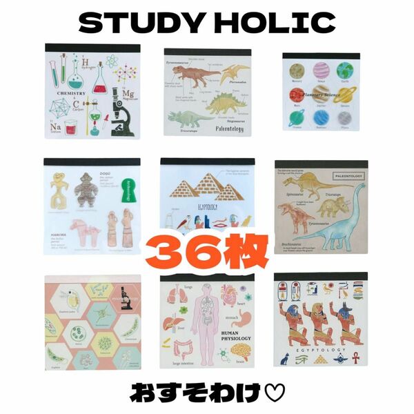 【STUDYHOLIC スクエアメモバラ売り36枚】 バラメモ おすそわけ 古代