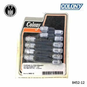 8452-12 Colony コロニー クロームメッキ プライマリー カバー スクリューキット ハーレーダビッドソン