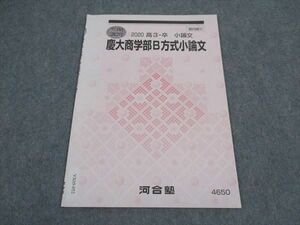 VX05-052 河合塾 慶大商学部B方式小論文 慶應義塾大学 テキスト 状態良い 2020 冬期講習 02s0C