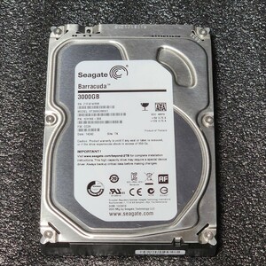【送料無料】SEAGATE BARRACUDA ST3000DM001-1CH166 3TB 3.5インチ内蔵HDD 2013年製 フォーマット済み 正常品 PCパーツ 動作確認済