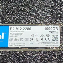 CRUCIAL P2(CT1000P2SSD8) 1000GB/1TB NVMe SSD フォーマット済み PCパーツ M.2 2280 動作確認済み 960GB_画像2