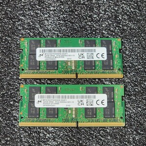 Micron CRUCIAL DDR4-3200MHz 64GB (32GB×2枚キット) MTA16ATF4G64HZ-3G2F1 動作確認済み ノートパソコン用 PCメモリ 