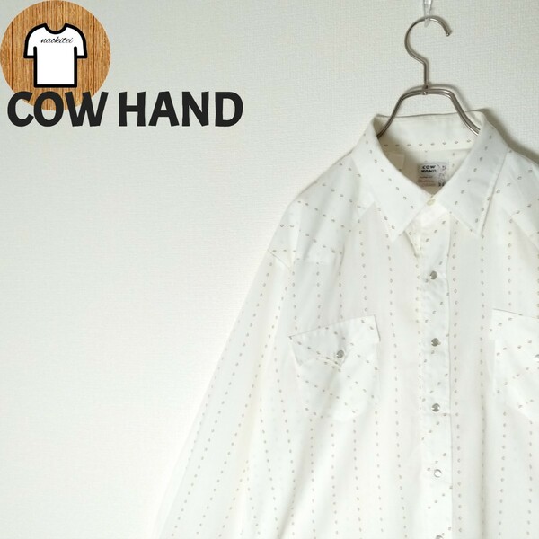 【COW HAND ウエスタンシャツ XL カウボーイ ストライプ A665