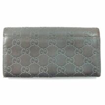 【中古】【送料無料】GUCCI グッチ シマGG ブラウン×レザー 長財布 146229.2149※メール便でお送りします【代引き不可】_画像2