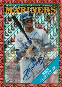 23 Topps 1988 Topps Chrome Silver Pack Orange Refractor Autograph Ken Griffey Jr.(07/10)