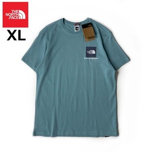 売切り【正規新品】THE NORTH FACE◆SMALL BOX SS 半袖 Tシャツ US限定 ボックスロゴ 男女兼用 キャンプ アウトドア(XL)水色 青 180902-20の画像3