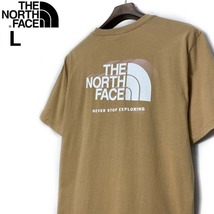 売切り【正規新品】THE NORTH FACE◆S/S BOX NSE TEE 半袖 Tシャツ US限定 ハーフドーム グラフィック 3D 男女兼用(L)ベージュ 180902-15_画像2