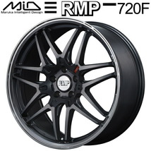 MID RMP 720F ホイール4本 セミグロスガンメタ/リムポリッシュ 7.0J-18inch 5H/PCD114.3 inset+55_画像1