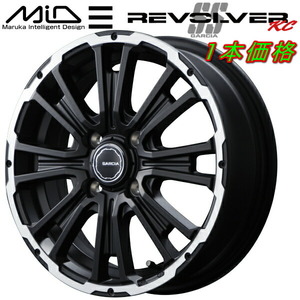 MID Garcia SS REVOLVER KC ホイール1本 セミグロスブラック/リボルバーポリッシュ 4.0J-12inch 4H/PCD100 inset+42