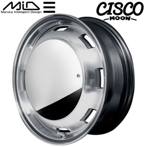 MID Garcia CISCO MOON ホイール1本 メタリックグレーポリッシュ 4.5J-14inch 4H/100 inset+45