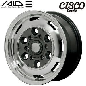 MID Garcia CISCO ホイール1本 メタリックグレーポリッシュ 6.0J-15inch 6H/PCD139.7 inset+33