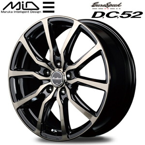 MID EuroSpeed D.C.52 ホイール4本 ブラックポリッシュ/アーミーブラッククリア 3.5J-12inch 4H/PCD100 inset+42