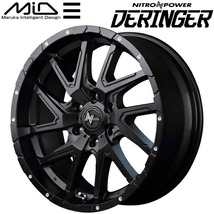 MID NITRO POWER DERINGER ホイール1本 セミグロスブラック/フランジピアスドリルド 6.5J-16inch 6H/PCD139.7 inset+38_画像1