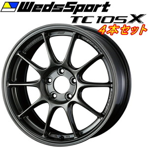 WedsSport TC105X ホイール4本 EJチタン 7.0-16inch 4H/PCD100 inset+43